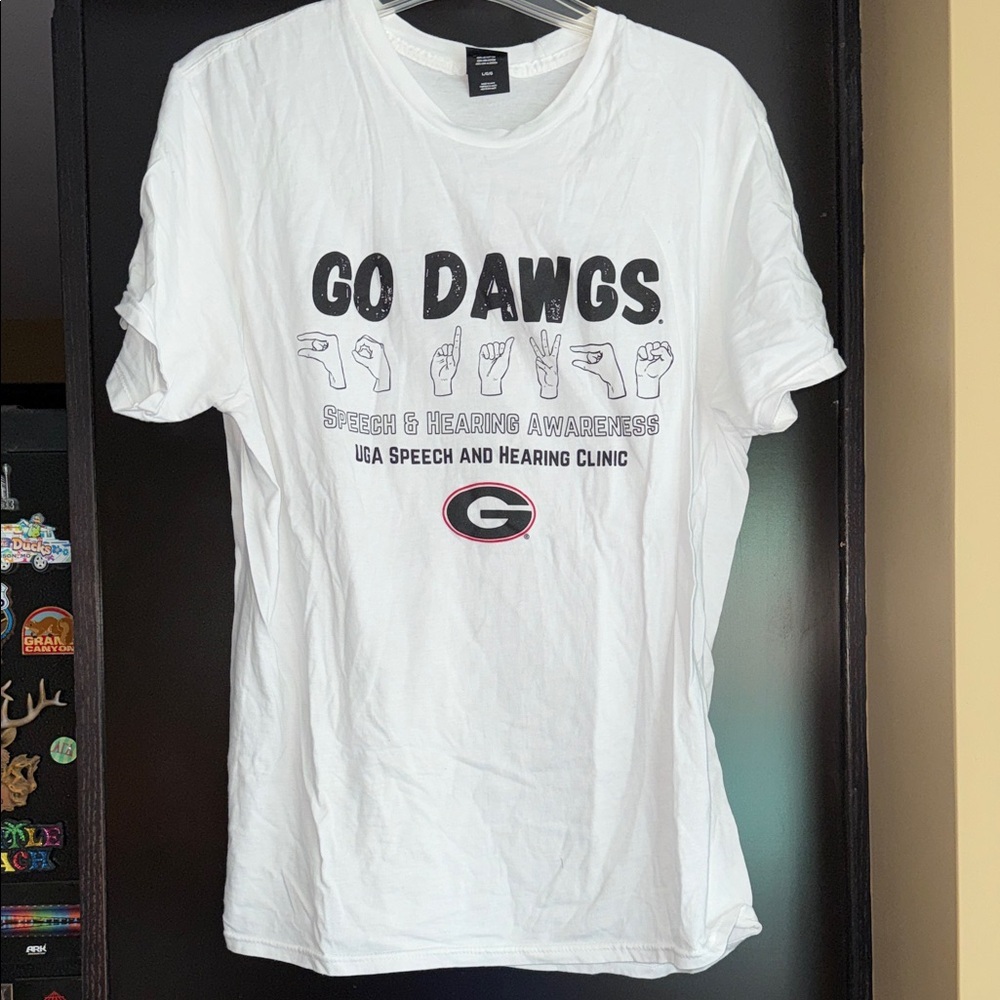 White 'Go Dawgs' Graphic T-Shirt